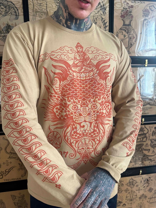 Celtic Dragon Brown Long Sleeve