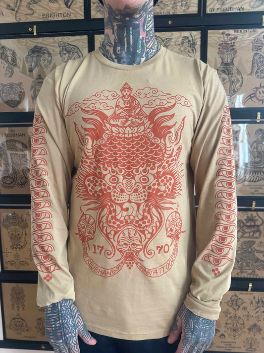 Celtic Dragon Brown Long Sleeve