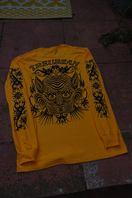 Yellow Borneo Tiger Long sleeved T-Shirt