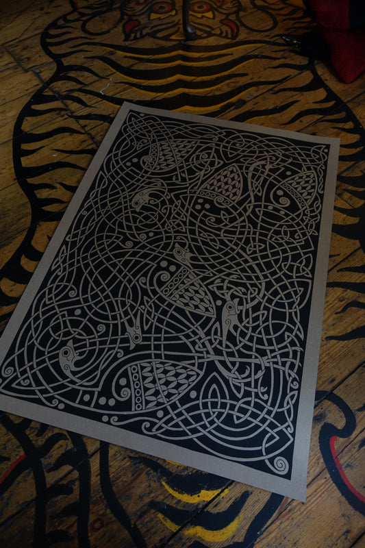 Five Birds Intertwined Print (Signed)