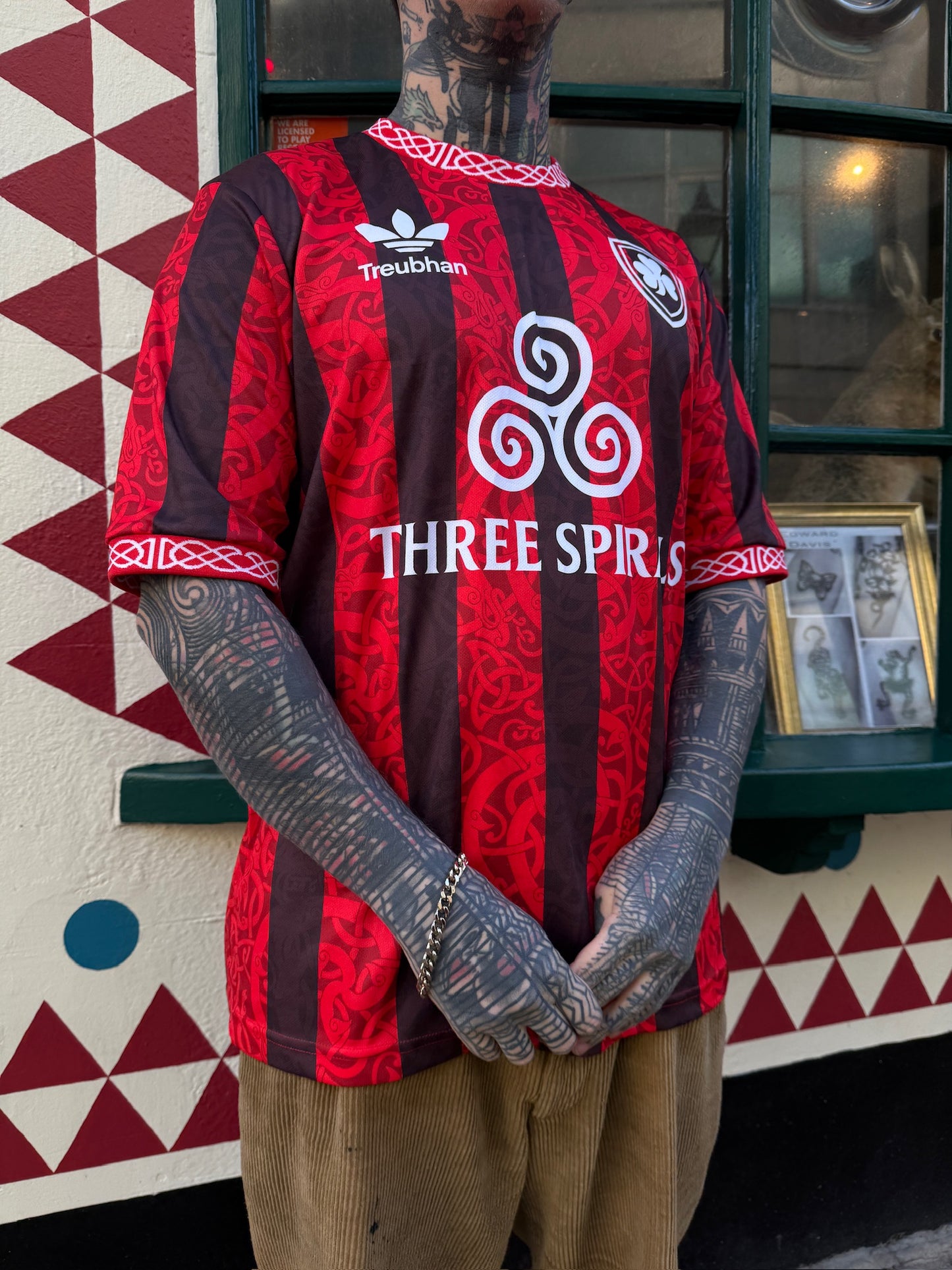 Celtic Dragon Football Tee - Red