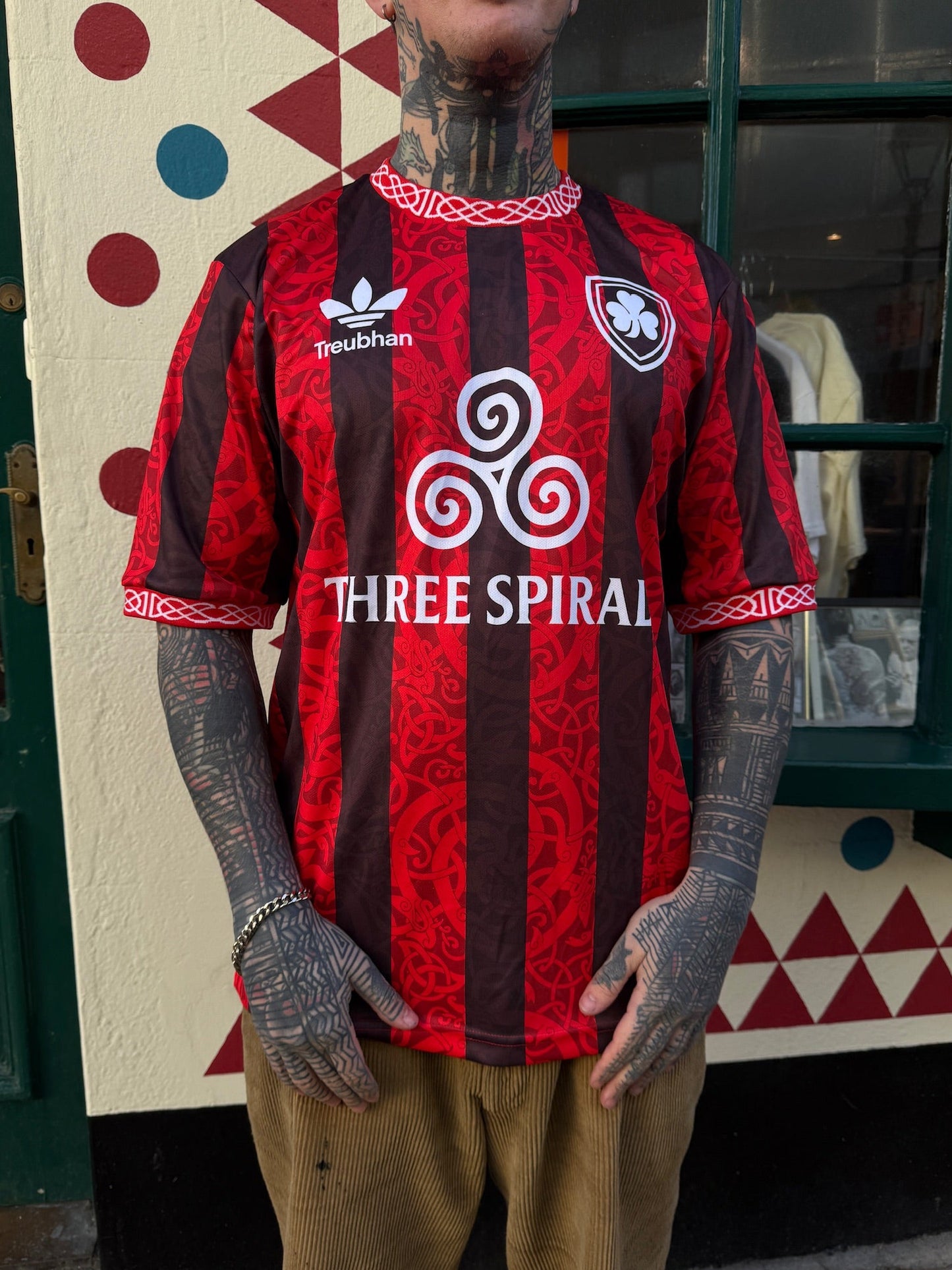 Celtic Dragon Football Tee - Red