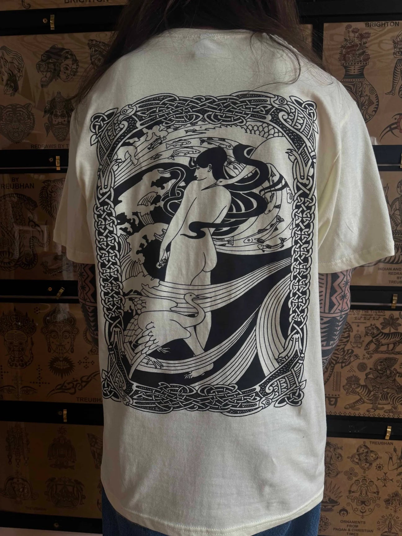 Off White Hearted Celtic Lady