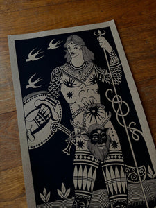 Pictish Warrior Man Print [Signed]