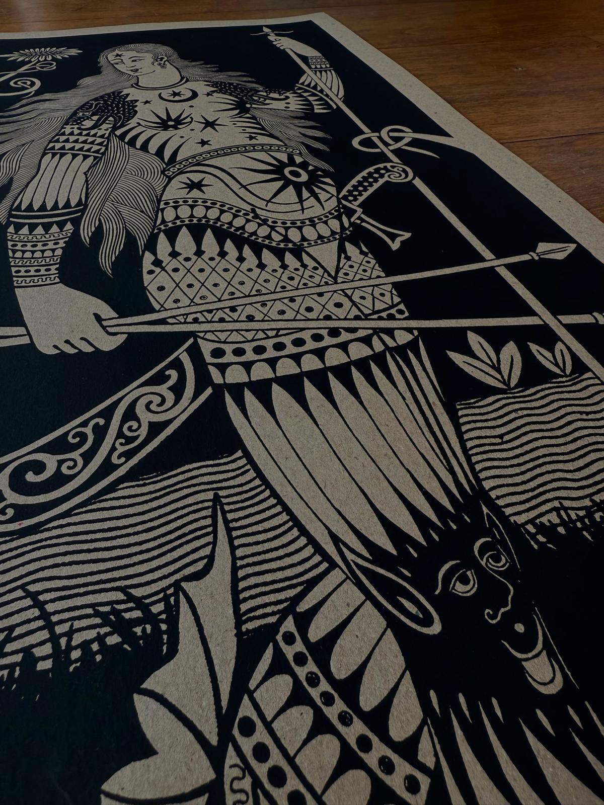 Pictish Warrior Woman Print (Signed)