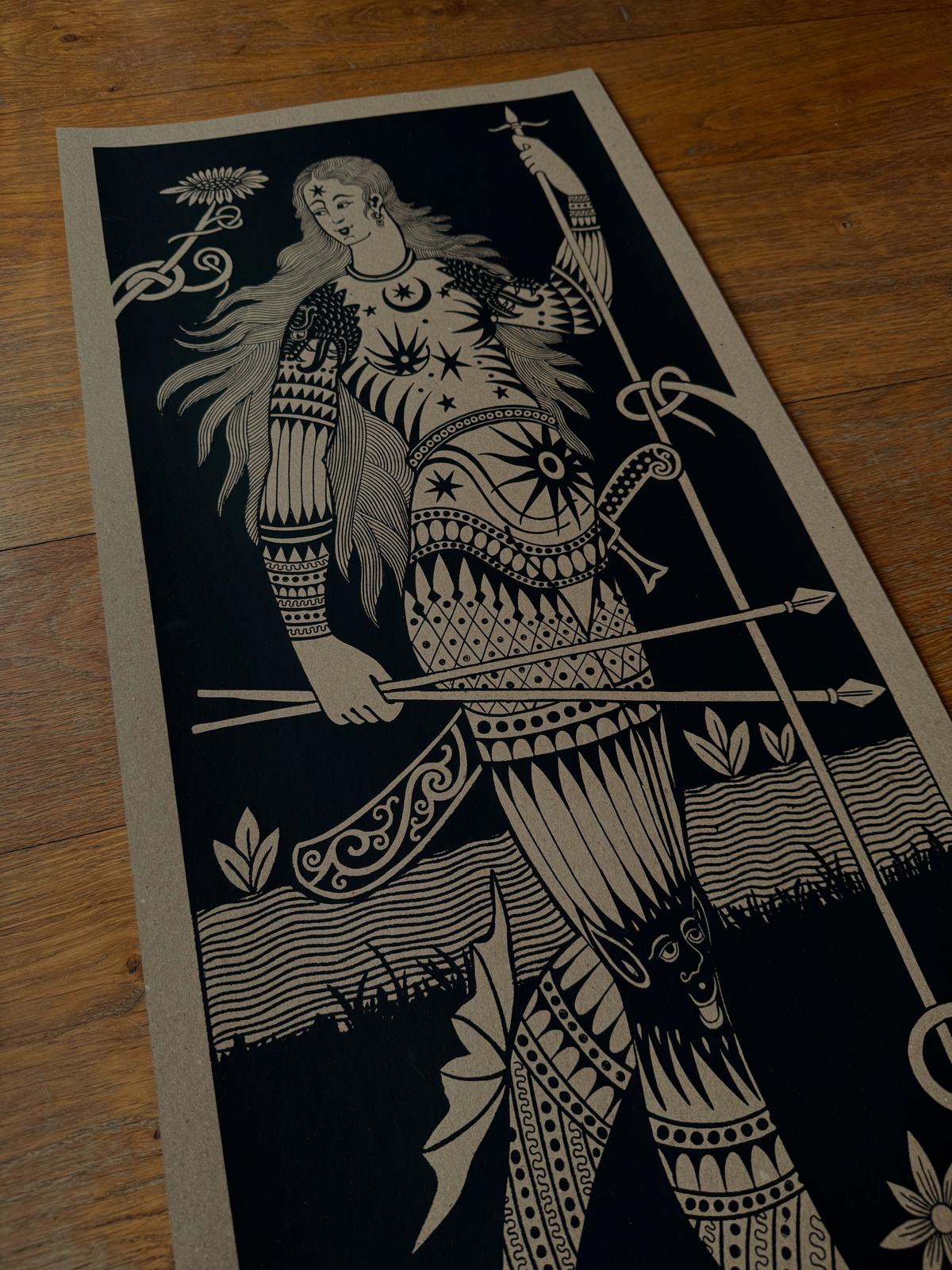 Pictish Warrior Woman Print (Signed)