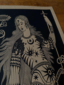 Pictish Warrior Woman Print [Signed]